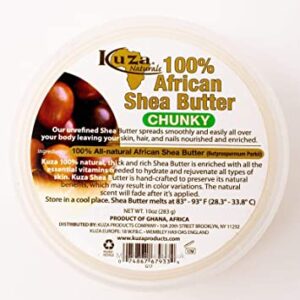 Kuza African Shea Butter Yellow Chunky 10 oz