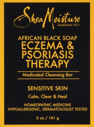 Shea Moisture African Black Soap Bar Eczema+Psoriasis 5oz