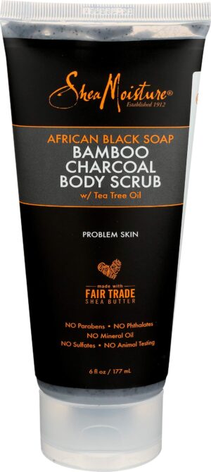 Shea Moisture African Black Soap Charcoal Body Scrub 6oz