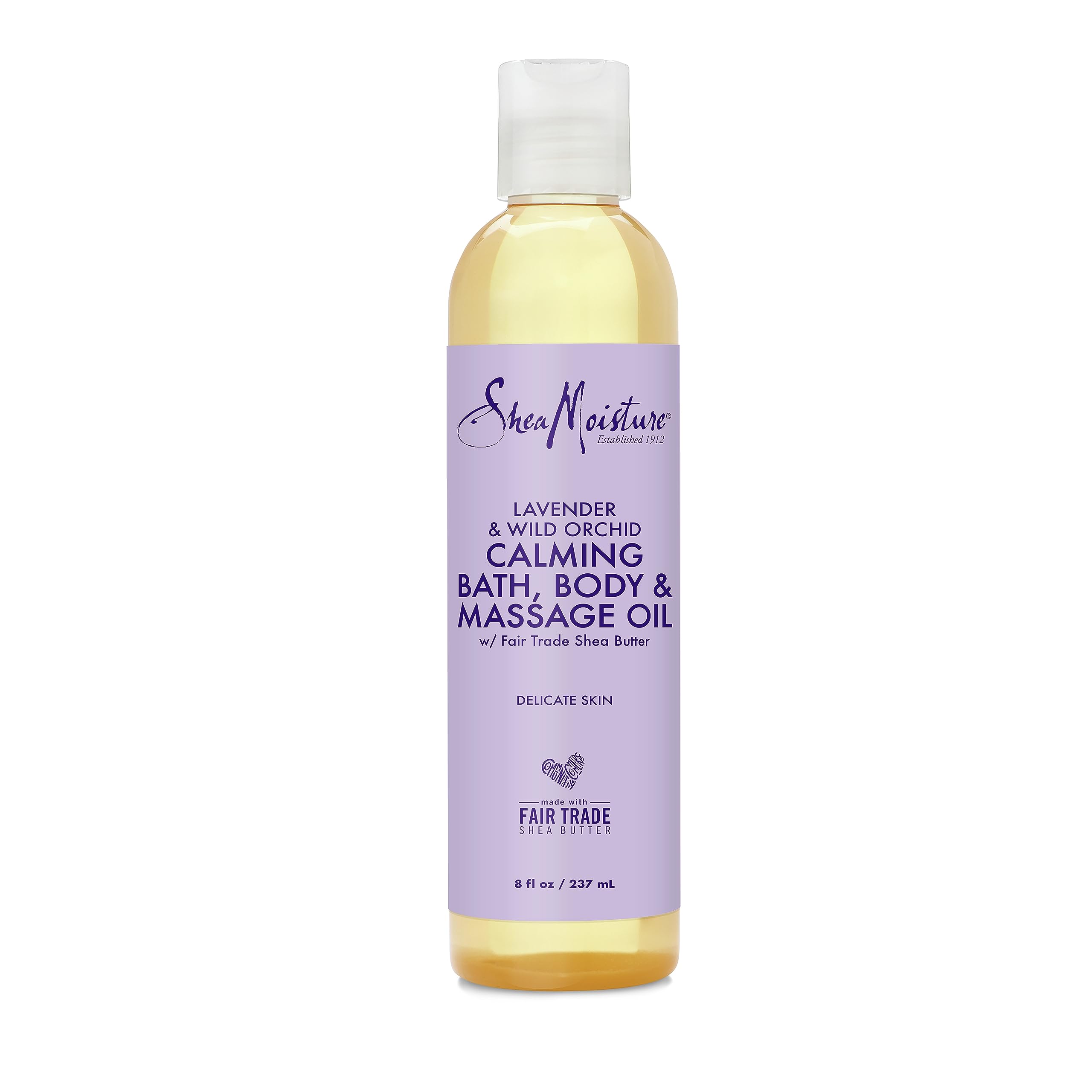 Shea Moisture Lavender & Wild Orchid Bath, Body & Massage Oil 8oz