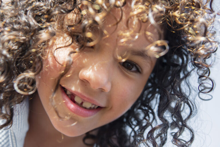 close up cute smiley girl